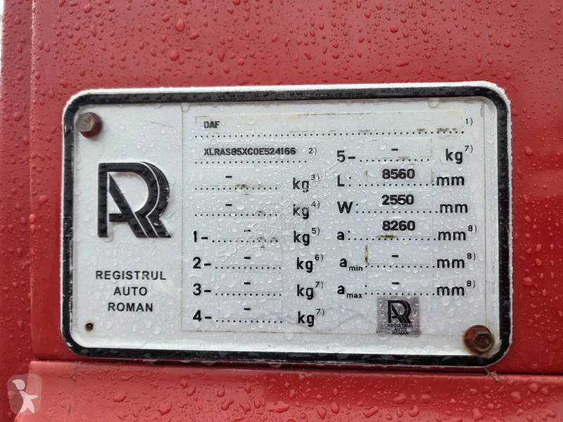 شاحنة DAF 85380 Manual Gear, 6X2 Full Steel...