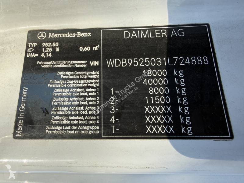 Camion Mercedes 1829 K 4X2 Kipper mit Kran...