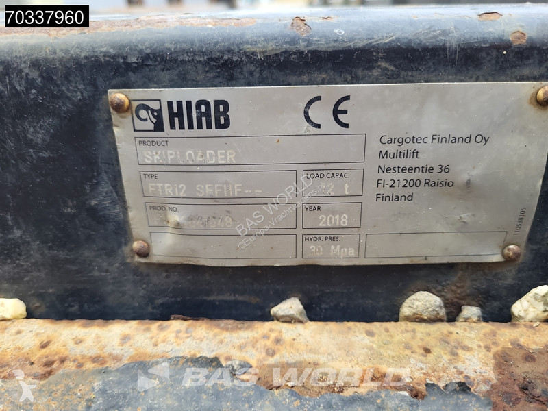Kamion MAN TGM 4X2 HIAB FTR12 Skiploader...