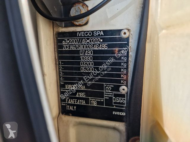 Kamion Iveco 75E16 / Ladebordwand / wenig KM