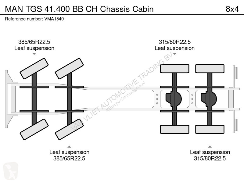Camion MAN 41.400 BB CH Chassis Cabin