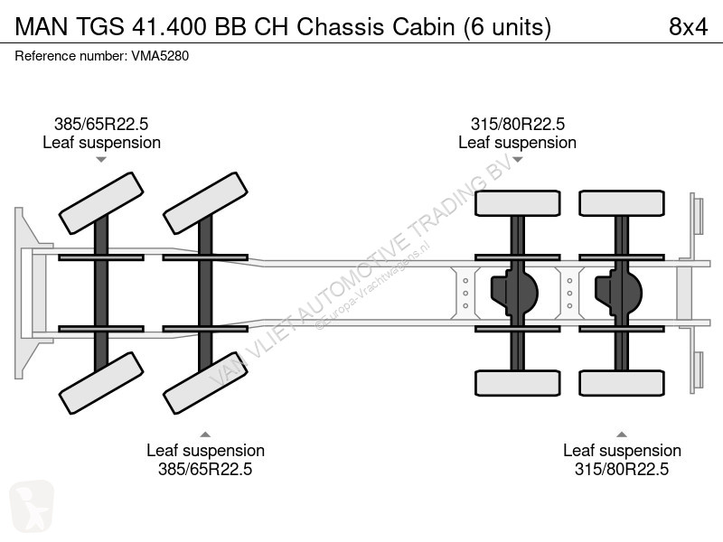 Kamion MAN 41.400 BB CH Chassis Cabin (6 units)