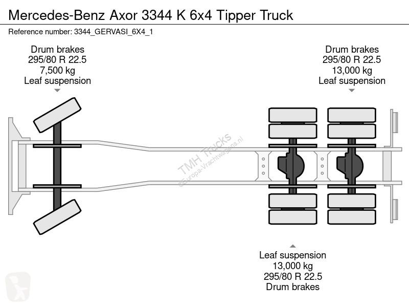 Camion Mercedes 3344 K 6x4 Tipper Truck