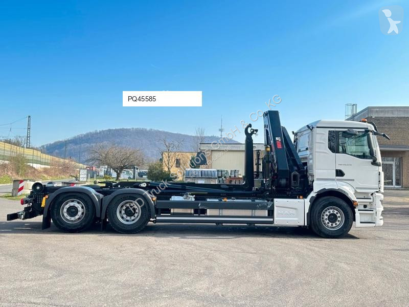 Lastbil MAN TGS 26.470 6x2 Abrollkipper + Kran...