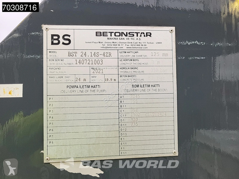 Betonárske zariadenie Mercedes 2636 6X4 24mtr...