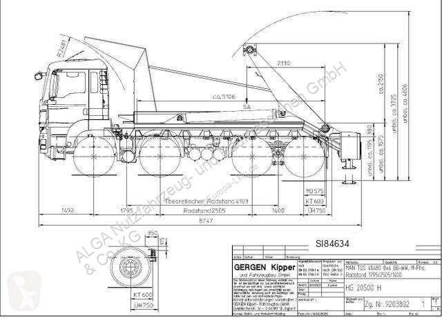 Camion MAN TGS 8x4, gr. Federpaket, 37tkm,...