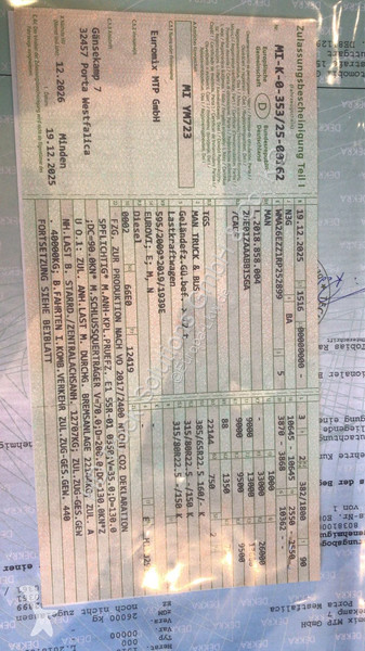 شاحنة MAN 33.520  33.520 6x4 BB Euro6e