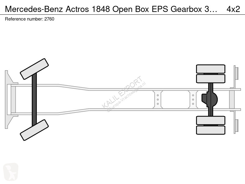 Camión Mercedes 1848 Open Box EPS Gearbox 3...