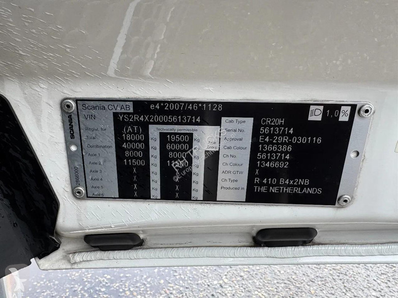 شاحنة Scania R410 NS 4X2 EURO 6 BDF CHASSIS...