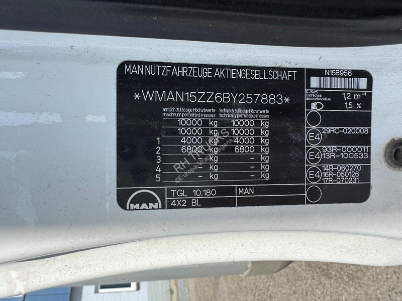 شاحنة MAN TGL 10.180 4X2 EURO 5 + ZEPRO LIFT...