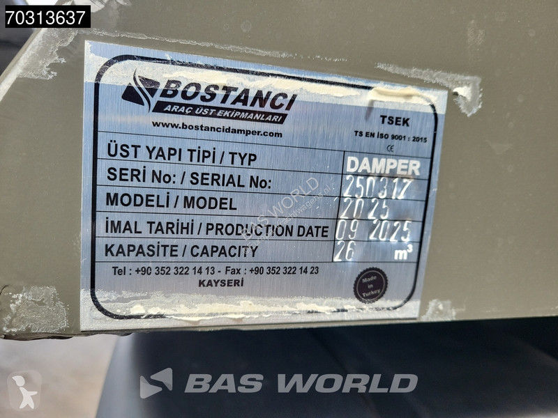 شاحنة MAN TGS 8X4 NEW! 26m3 Tipper Full Steel...
