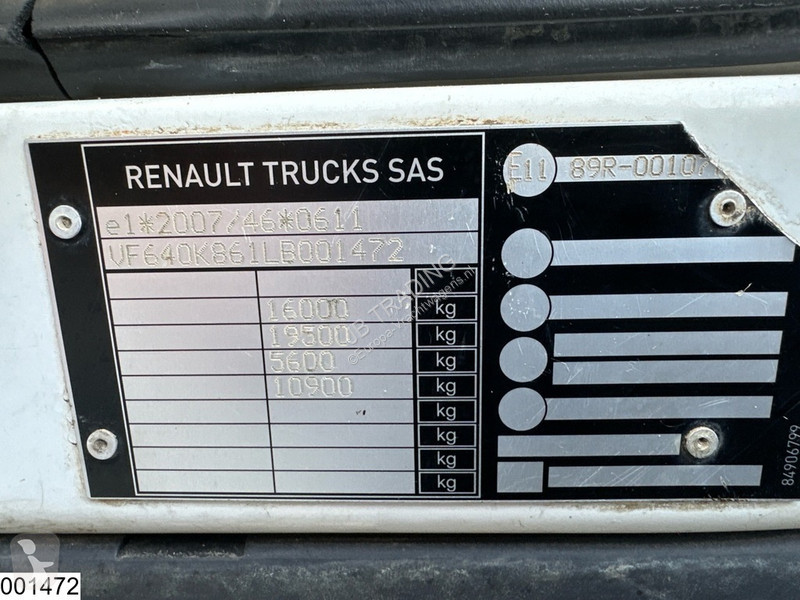 Lastbil Renault D 16 280 4x4, EURO 6, steel...