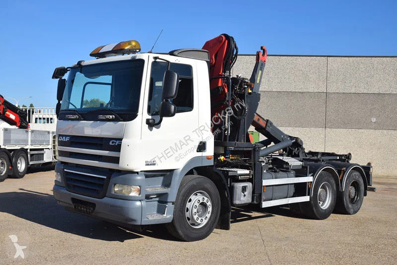 DAF 410 +Hooklift Palift 18t. and HMF crane truck