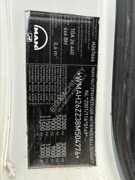 Kamion MAN TGA 6x4
