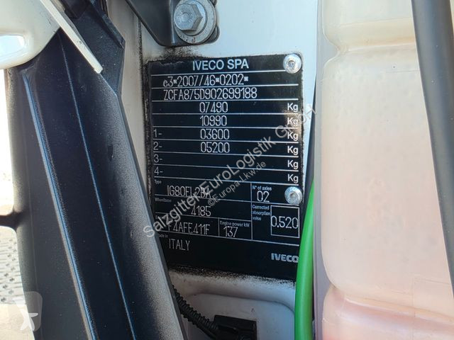 Kamion Iveco 75-190 /Ladebordwand / 3 Sitzen / 6D