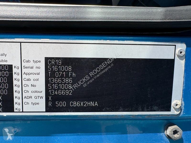 شاحنة Scania R 500 + 6x2 + V8 + SPECIA + RETARDER