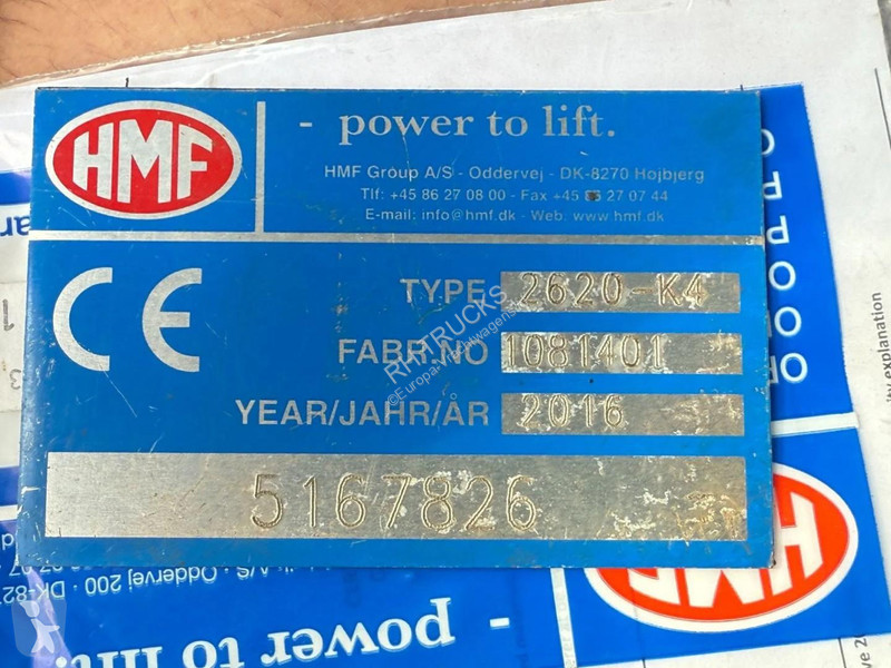 شاحنة DAF 85460 8X2 EURO 5 - HMF 2620 K4 +...