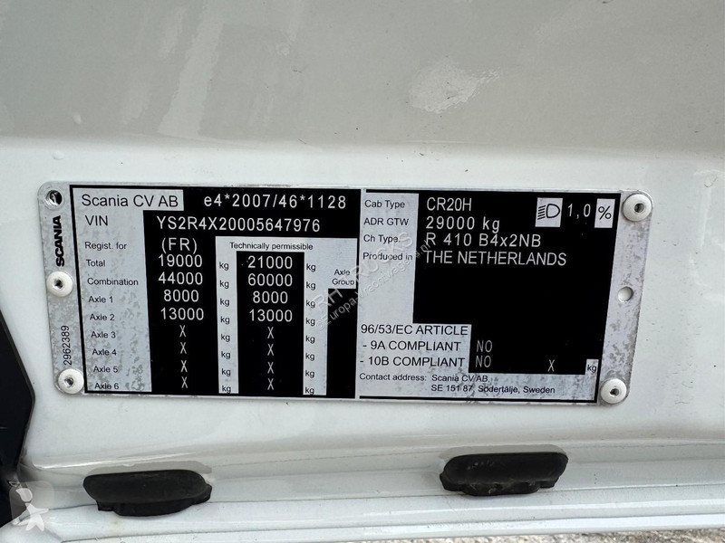 شاحنة Scania R410 4X2 NG EURO 6 + RETARDER -...