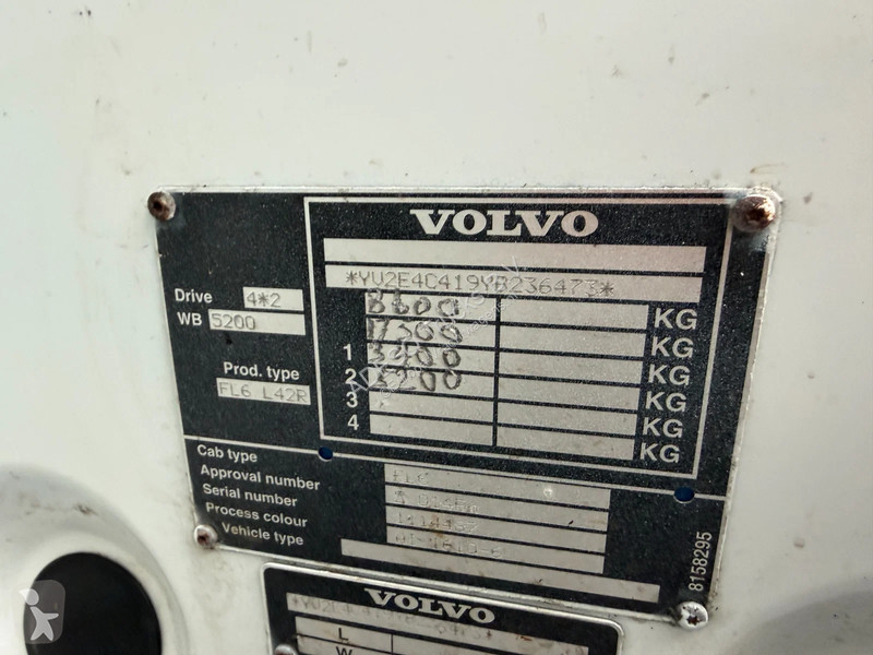 Camión Volvo FL 608 Lier, oprijplaten