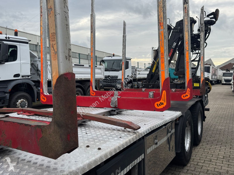 Lastbil MAN 33.500  6x4 Holztransporter Kran...