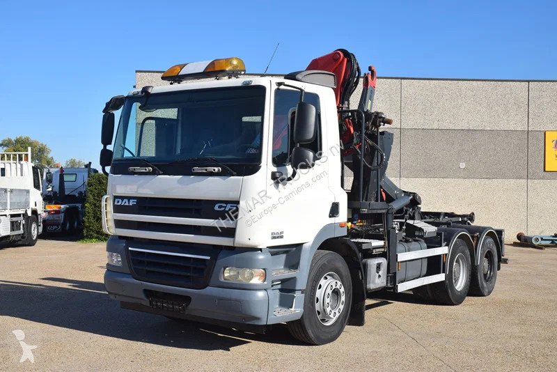 DAF 410 +Hooklift Palift 18t. and HMF crane truck