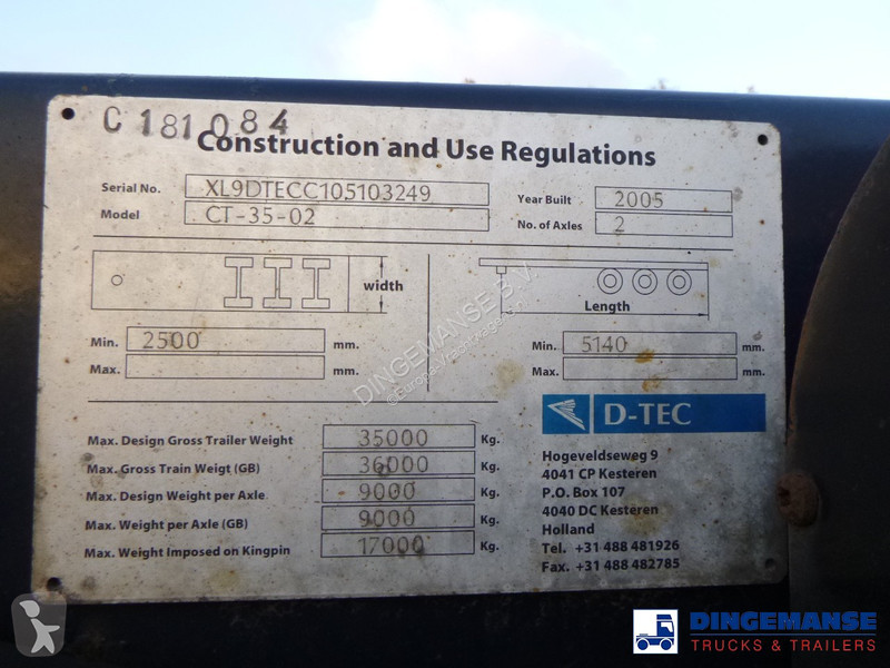 Kamion  4-axle container combi trailer (2 + 2...