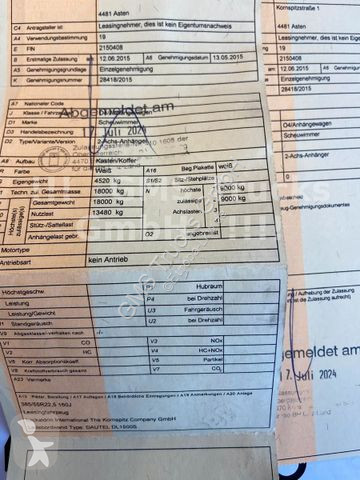 شاحنة مقطورة MAN TGX / komplett ZUG 7,2m+7,2m...