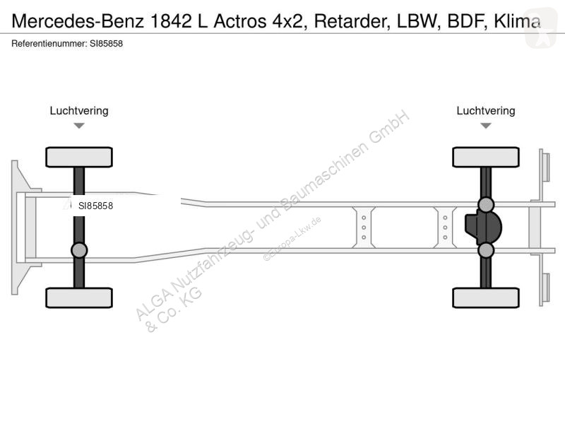 شاحنة Mercedes 1842 L 4x2, Retarder, LBW, BDF,...