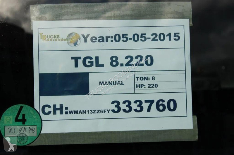 شاحنة MAN 8.220 + MANUAL + EURO 6 + LIFT