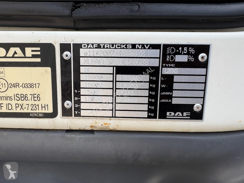شاحنة DAF 310 + 19T + DHOLLANDIA lift + EURO 6...