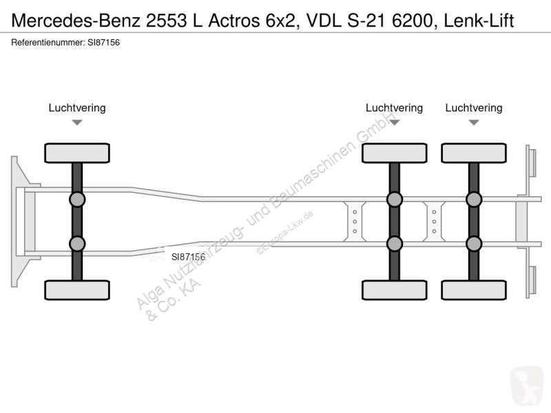 شاحنة Mercedes 2553 L 6x2, VDL S-21 6200,...