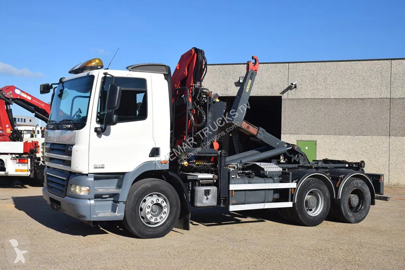 DAF 410 +Hooklift Palift 18t. and HMF crane truck