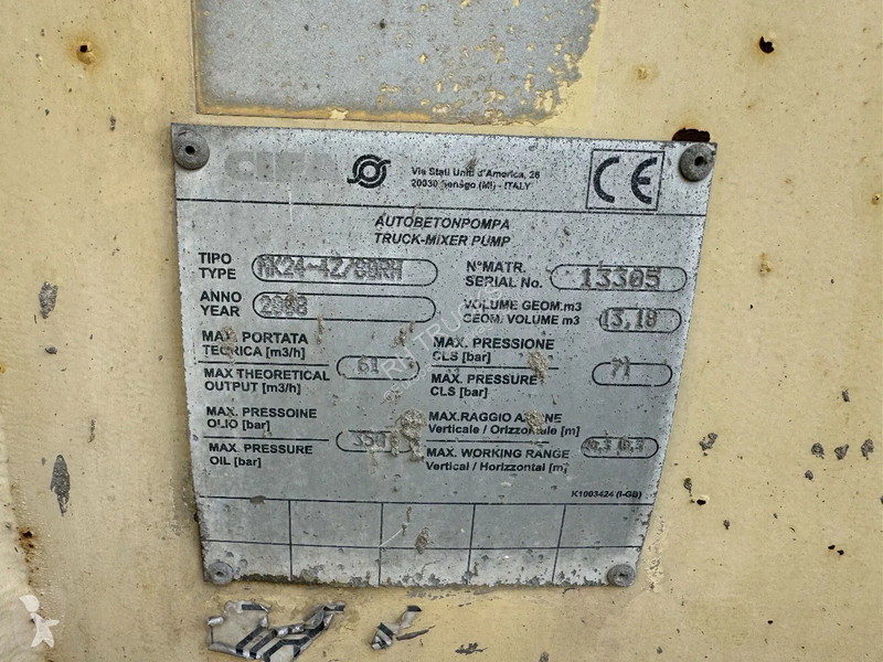 Camion Iveco 410 8X4 CIFA PUMP 24M + MIXER FULL...