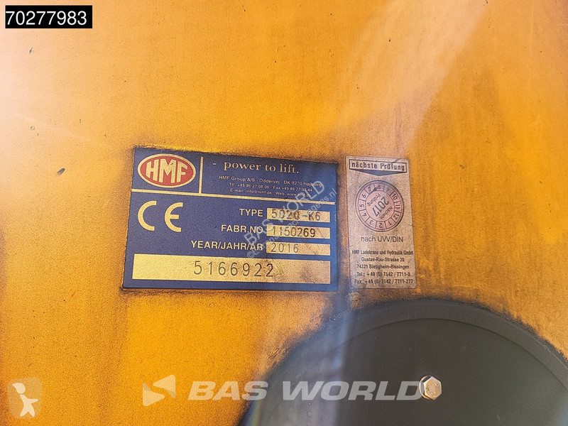 Lastbil MAN TGS 6X4 HMF 5020-K6 Crane Kran...
