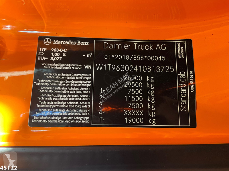 Camion Mercedes 2533 Euro 6 Zoeller 22m³