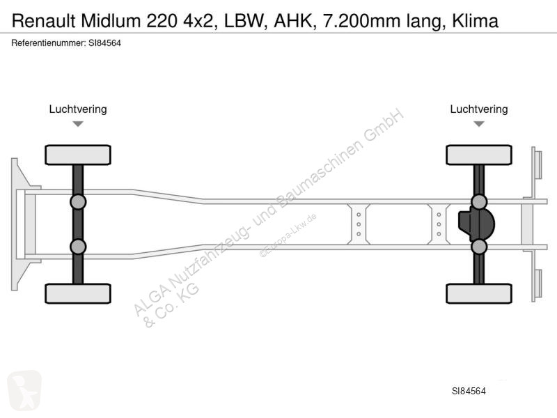 Kamion Renault 220 4x2, LBW, AHK, 7.200mm lang,...