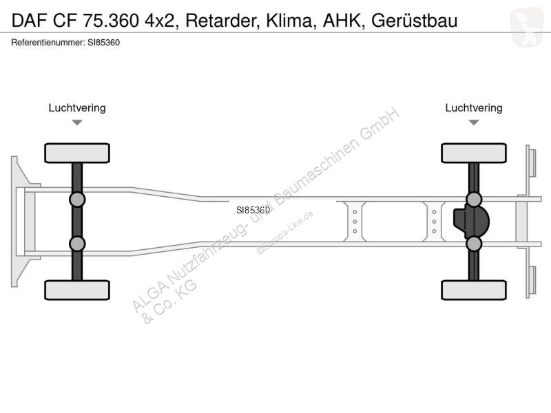 Kamion DAF 75360 4x2, Retarder, Klima, AHK,...