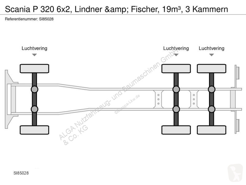 Camion Scania P 320 6x2, Lindner & Fischer,...