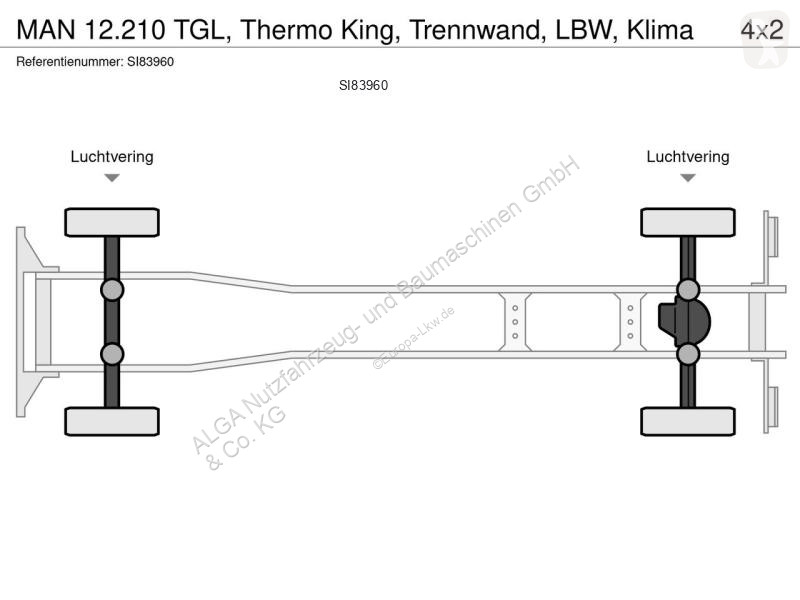 Lastbil MAN 12.210 TGL, Thermo King, Trennwand,...
