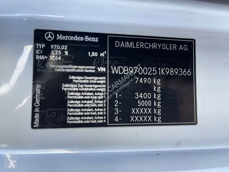 Camion Mercedes 818 EURO 3 Full Steel Manual...