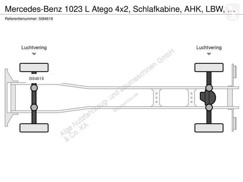 شاحنة Mercedes 1023 L 4x2, Schlafkabine, AHK,...