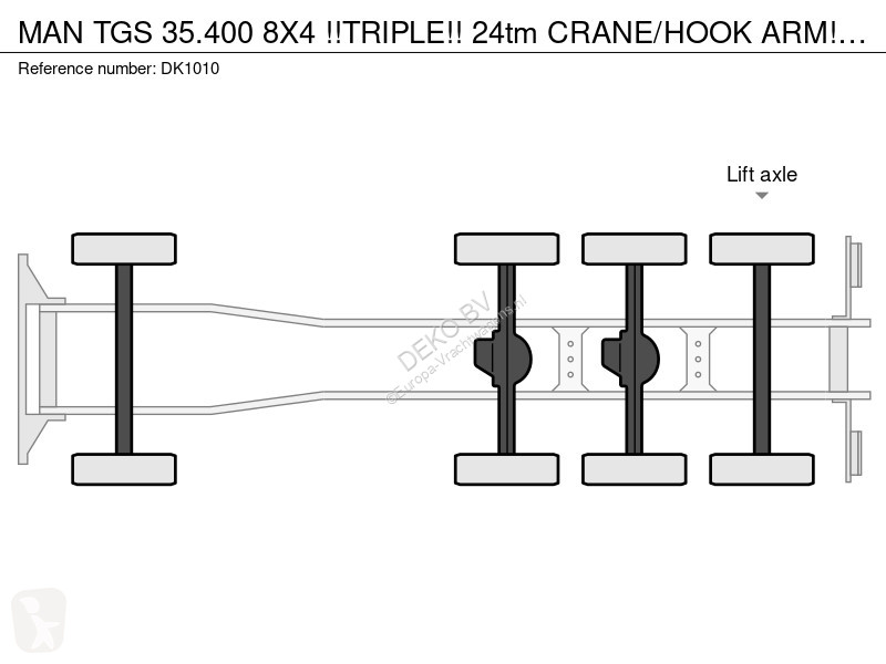 شاحنة MAN 35.400 8X4 !!TRIPLE!! 24tm CRANE/HOOK...