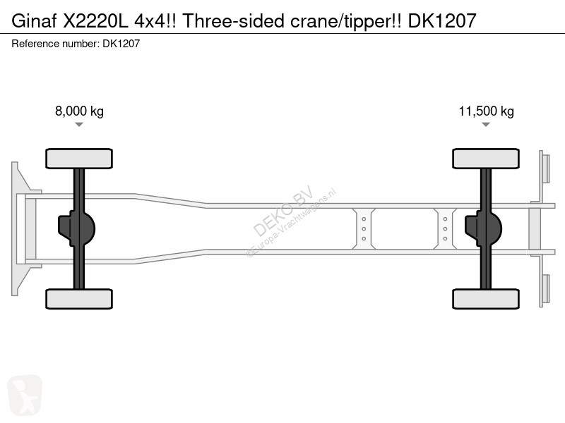 شاحنة Ginaf X2220L 4x4!! Three-sided...