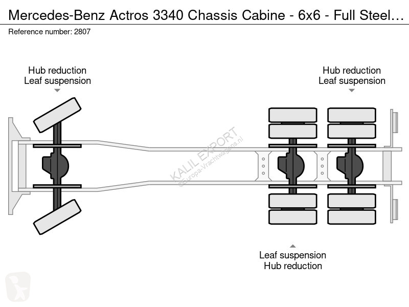 Mercedes 3340 Chassis Cabine - 6x6 - Full Steel...