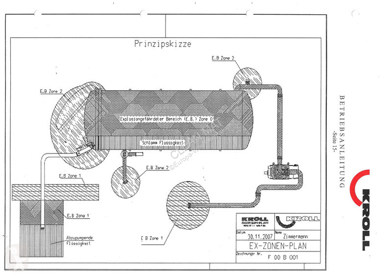 Oplegger Kroll 3-assige oplegger met Zuig/Spoel...