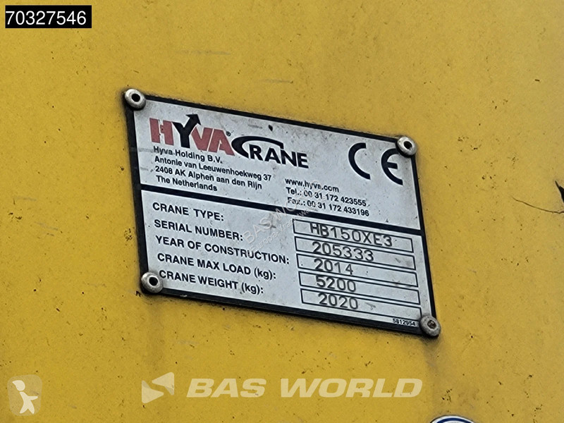 شاحنة DAF 250 4X2 HYVA HB 150 XE3 Crane Kran...