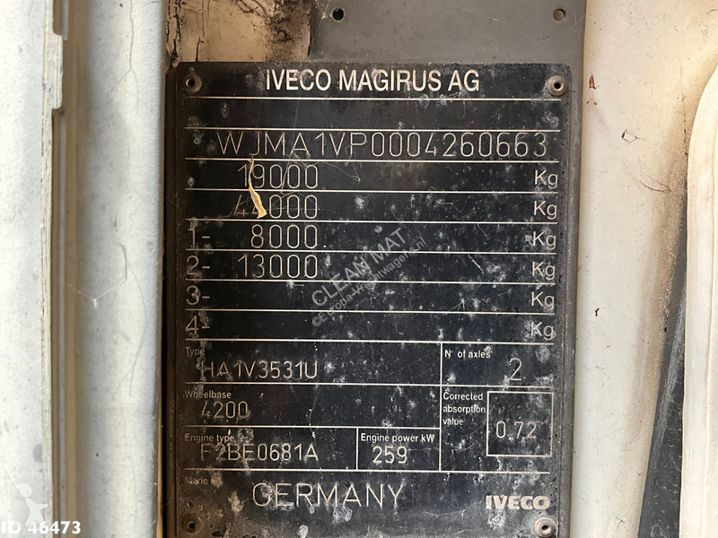 شاحنة Iveco 190E35 Manual Full Steel Hiab 12...