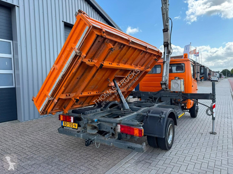 Camion Mercedes 816 Kraan / 3-zijdige Kipper,...