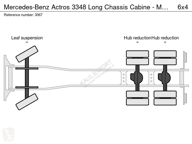 Camión Mercedes 3348 Long Chassis Cabine - MP3...