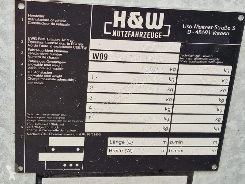 Camion MAN TGX 6x2 - Tautliner - H&W trailer -...